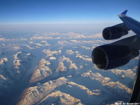 アラスカ上空