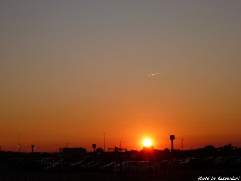 今日の夕日