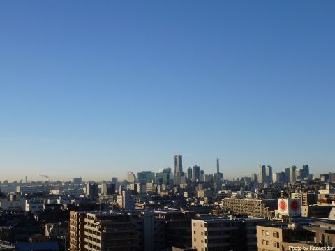快晴の横浜方面