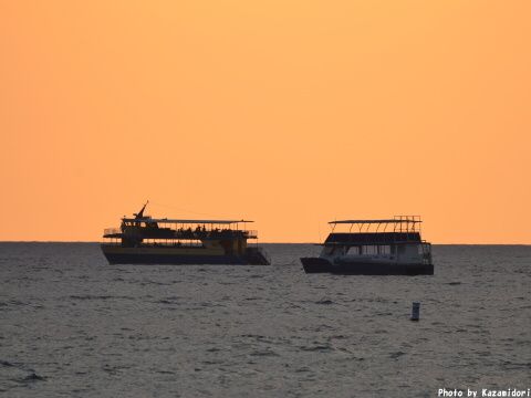 海の夕景