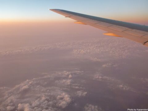 上空で
