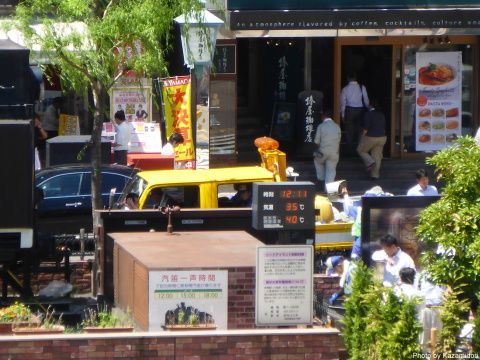 一昨日の新橋駅、お昼の気温観測
