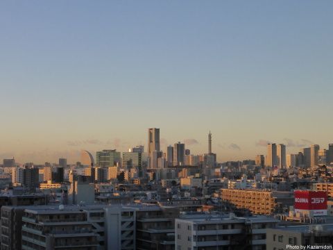今朝の横浜遠景