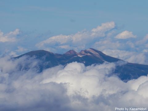 機窓からの白山