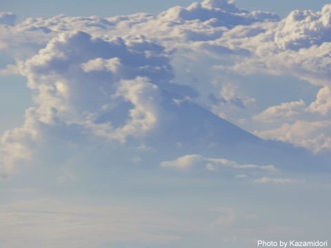 機窓からの富士山