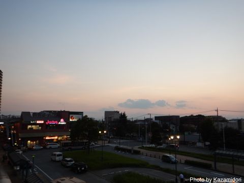 帰り道の夕景