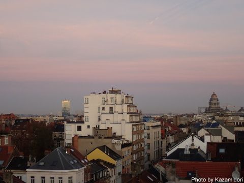 今朝のブリュッセル市街遠景