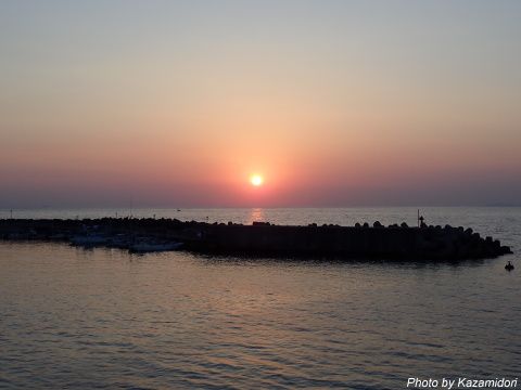 昨日の夕日