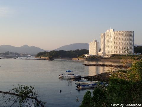 海沿いの夕景