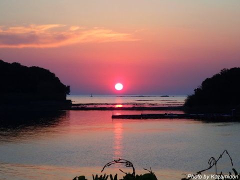 今日の夕日