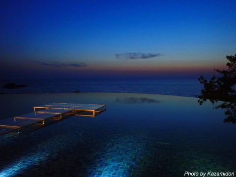 海の夕景