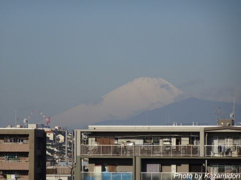 月曜の朝の富士山