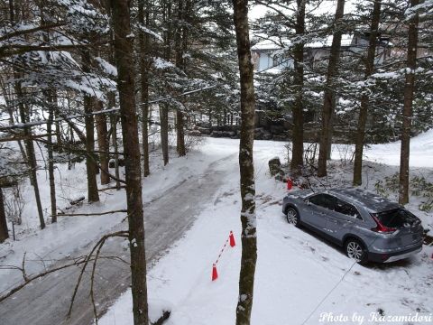 別荘地の雪景色