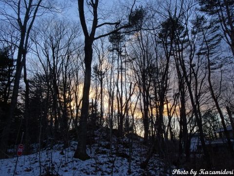 別荘地の夕景