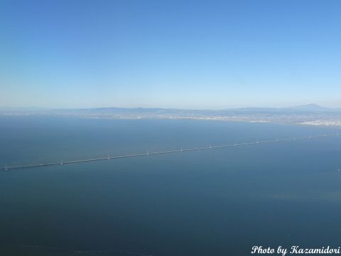 サンフランシスコ湾とサンマテオブリッジ