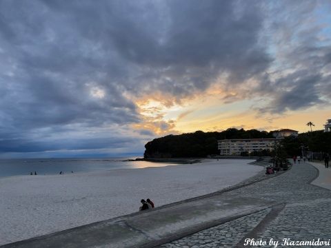 白良浜夕景