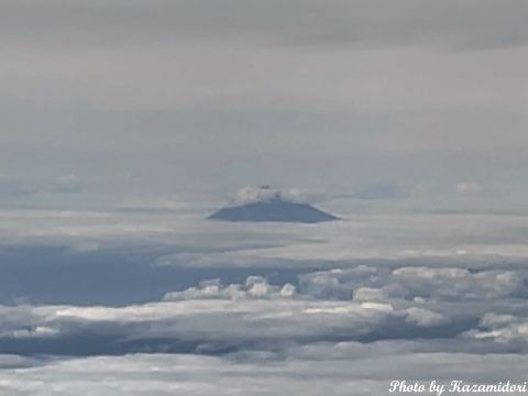 機窓からの富士山