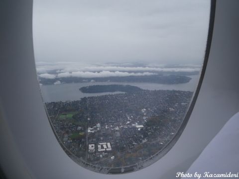 シアトル着陸前